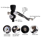 Maxbell Double Pressure Gauge Valve Regulator Refill Adapter for Diving 18UNF