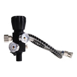 Maxbell Double Pressure Gauge Valve Regulator Refill Adapter for Diving 18UNF