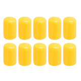 Maxbell 10Pcs Rubber Cue Cover Protector Head Cover Pool Billiard Protective yellow 10mm