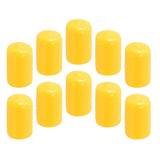 Maxbell 10Pcs Rubber Cue Cover Protector Head Cover Pool Billiard Protective yellow 10mm