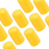 Maxbell 10Pcs Rubber Cue Cover Protector Head Cover Pool Billiard Protective yellow 10mm