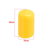 Maxbell 10Pcs Rubber Cue Cover Protector Head Cover Pool Billiard Protective yellow 10mm