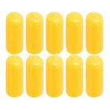 Maxbell 10Pcs Rubber Cue Cover Protector Head Cover Pool Billiard Protective yellow 13mm