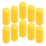 Maxbell 10Pcs Rubber Cue Cover Protector Head Cover Pool Billiard Protective yellow 13mm