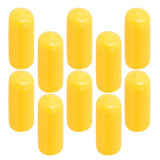 Maxbell 10Pcs Rubber Cue Cover Protector Head Cover Pool Billiard Protective yellow 13mm