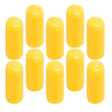 Maxbell 10Pcs Rubber Cue Cover Protector Head Cover Pool Billiard Protective yellow 13mm
