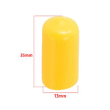Maxbell 10Pcs Rubber Cue Cover Protector Head Cover Pool Billiard Protective yellow 13mm