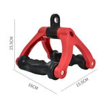 Maxbell Two D Rowing Handle Cable Attachment Back Training Gym Weight Workout Red