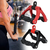 Maxbell Two D Rowing Handle Cable Attachment Back Training Gym Weight Workout Red
