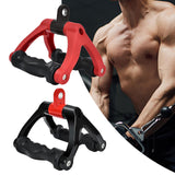 Maxbell Two D Rowing Handle Cable Attachment Back Training Gym Weight Workout Red