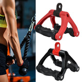 Maxbell Two D Rowing Handle Cable Attachment Back Training Gym Weight Workout Red