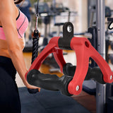 Maxbell Two D Rowing Handle Cable Attachment Back Training Gym Weight Workout Red