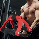 Maxbell Two D Rowing Handle Cable Attachment Back Training Gym Weight Workout Red