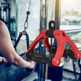 Maxbell Two D Rowing Handle Cable Attachment Back Training Gym Weight Workout Red