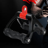 Maxbell Two D Rowing Handle Cable Attachment Back Training Gym Weight Workout Black