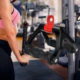 Maxbell Two D Rowing Handle Cable Attachment Back Training Gym Weight Workout Black