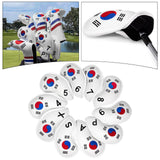 Maxbell 10Pcs Golf Iron Headcover Club Head Cover Golf Wedges Headcovers 4-9 P A S x