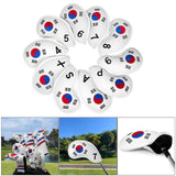 Maxbell 10Pcs Golf Iron Headcover Club Head Cover Golf Wedges Headcovers 4-9 P A S x