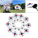 Maxbell 10Pcs Golf Iron Headcover Club Head Cover Golf Wedges Headcovers 4-9 P A S x