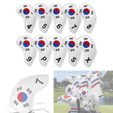 Maxbell 10Pcs Golf Iron Headcover Club Head Cover Golf Wedges Headcovers 4-9 P A S x