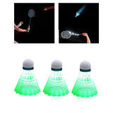 Maxbell 3Pcs LED Badminton Shuttlecocks Glow in The Dark Birdie Balls Green