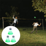 Maxbell 3Pcs LED Badminton Shuttlecocks Glow in The Dark Birdie Balls Green