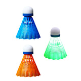 Maxbell 3Pcs LED Badminton Shuttlecocks Glow in The Dark Birdie Balls Blue Red Green