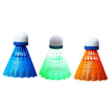 Maxbell 3Pcs LED Badminton Shuttlecocks Glow in The Dark Birdie Balls Blue Red Green