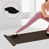 Maxbell Sliding Pad with Shoe Cover Balance Exercise Strength Ski  140cmx50cm Black