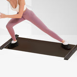 Maxbell Sliding Pad with Shoe Cover Balance Exercise Strength Ski  140cmx50cm Black