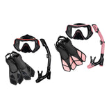 Maxbell Snorkel Set Snorkeling Gear Dive Mask Underwater Activities Adults Swimming Pink Small Medium