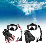 Maxbell Snorkel Set Snorkeling Gear Dive Mask Underwater Activities Adults Swimming Pink Small Medium