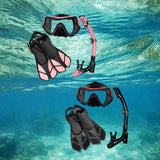 Maxbell Snorkel Set Snorkeling Gear Dive Mask Underwater Activities Adults Swimming Pink Small Medium