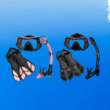 Maxbell Snorkel Set Snorkeling Gear Dive Mask Underwater Activities Adults Swimming Pink Small Medium