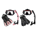 Maxbell Snorkel Set Snorkeling Gear Dive Mask Underwater Activities Adults Swimming Pink Small Medium