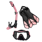 Maxbell Snorkel Set Snorkeling Gear Dive Mask Underwater Activities Adults Swimming Pink Small Medium