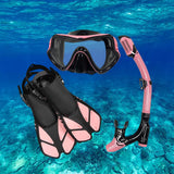 Maxbell Snorkel Set Snorkeling Gear Dive Mask Underwater Activities Adults Swimming Pink Small Medium