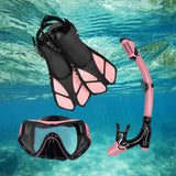 Maxbell Snorkel Set Snorkeling Gear Dive Mask Underwater Activities Adults Swimming Pink Small Medium