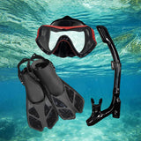 Maxbell Snorkel Set Snorkeling Gear Dive Mask Underwater Activities Adults Swimming Red Small Medium