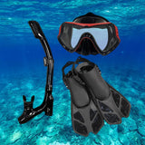 Maxbell Snorkel Set Snorkeling Gear Dive Mask Underwater Activities Adults Swimming Red Small Medium