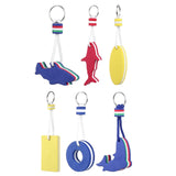 Maxbell 6x Floating Keychains Floatable Key Chain for Water Sports Swimming Sailing