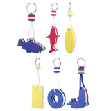 Maxbell 6x Floating Keychains Floatable Key Chain for Water Sports Swimming Sailing