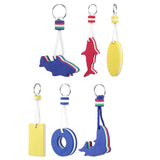 Maxbell 6x Floating Keychains Floatable Key Chain for Water Sports Swimming Sailing