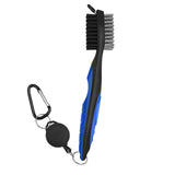 Maxbell Golf Club Brush with Carabiner Groove Cleaner for Golf Accessories Blue