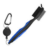 Maxbell Golf Club Brush with Carabiner Groove Cleaner for Golf Accessories Blue