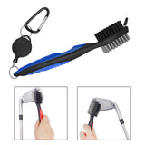 Maxbell Golf Club Brush with Carabiner Groove Cleaner for Golf Accessories Blue