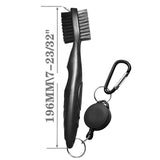 Maxbell Golf Club Brush with Carabiner Groove Cleaner for Golf Accessories Black