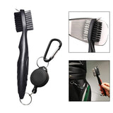 Maxbell Golf Club Brush with Carabiner Groove Cleaner for Golf Accessories Black