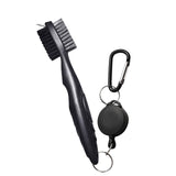 Maxbell Golf Club Brush with Carabiner Groove Cleaner for Golf Accessories Black