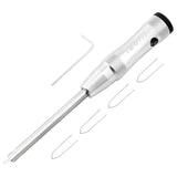 Maxbell Bike Spoke Insertion Driver Tool Non Slip for Bicycle Mountain Bike Silver